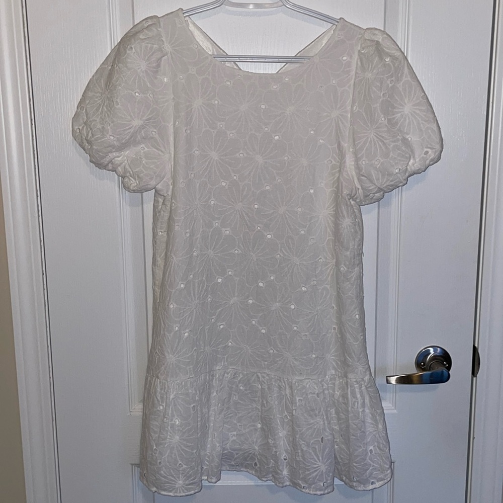 White Eyelet Dress | Size S